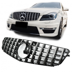 Εμπρόσθια μάσκα Panamericana AMG look για Mercedes-Benz C-Class (W204, S204)